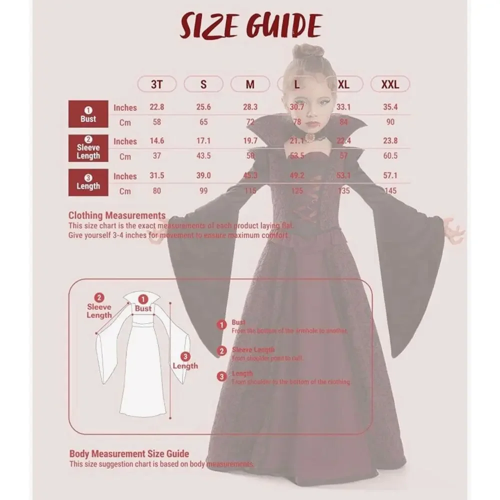 Spooktacular Halloween Girls Vampire Costume Dress Size XL Dress Only